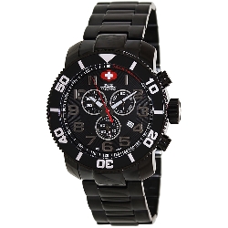 Swiss Precimax Men's Verto Pro SP13032 Black Stainless-Steel Swiss Chronograph Watch with Black Dial