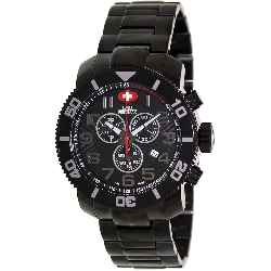 Swiss Precimax Men's Verto Pro SP13033 Black Stainless-Steel Swiss Chronograph Watch with Black Dial