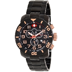 Swiss Precimax Men's Verto Pro SP13043 Black Stainless-Steel Swiss Chronograph Watch with Black Dial