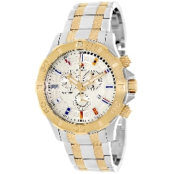 Swiss Precimax Men's Armada Pro SP13055 Two-Tone Stainless-Steel Swiss Chronograph Watch with Silver Dial