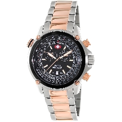 Swiss Precimax Men's Squadron Pro SP13080 Two-Tone Stainless-Steel Swiss Chronograph Watch with Black Dial