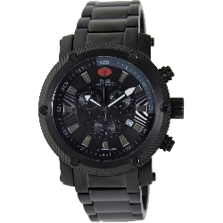 Swiss Precimax Men's Volt Pro SP13086 Black Stainless-Steel Swiss Chronograph Watch with Black Dial