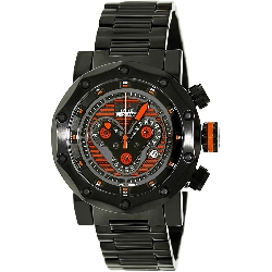 Swiss Precimax Men's Vector Pro SP13092 Black Stainless-Steel Swiss Chronograph Watch with Black Dial