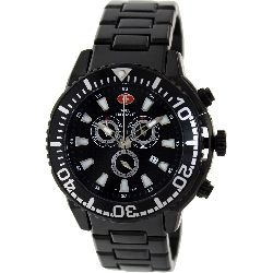 Swiss Precimax Men's Pulse Pro SP13105 Black Stainless-Steel Swiss Chronograph Watch with Black Dial
