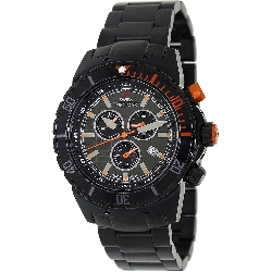 Swiss Precimax Men's Pursuit Pro SP13298 Black Stainless-Steel Swiss Chronograph Watch with Grey Dial