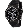 Swiss Precimax Men's Titan Elite SP12035 Black Silicone Swiss Chronograph Watch With Black Dial