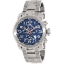 Swiss Precimax Men's Marauder Pro SP13011 Silver Stainless-Steel Swiss Chronograph Watch With Blue Dial