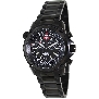 Swiss Precimax Men's Squadron Pro SP13076 Black Stainless-Steel Swiss Chronograph Watch With Black Dial