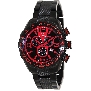Swiss Precimax Men's Deep Blue Pro III SP13125 Black Stainless-Steel Swiss Chronograph Watch With Red Dial