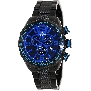 Swiss Precimax Men's Deep Blue Pro III SP13127 Black Stainless-Steel Swiss Chronograph Watch With Blue Dial