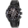 Swiss Precimax Men's Deep Blue Pro III SP13129 Black Stainless-Steel Swiss Chronograph Watch With Silver Dial