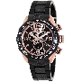 Swiss Precimax Men's Deep Blue Pro III SP13133 Black Stainless-Steel Swiss Chronograph Watch With Rose-Gold Dial