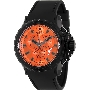 Swiss Precimax Men's Command Pro Sport SP13156 Black Polyurethane Swiss Chronograph Watch With Orange Dial