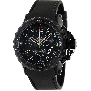 Swiss Precimax Men's Command Pro Sport SP13160 Black Polyurethane Swiss Chronograph Watch With Black Dial