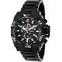 Swiss Precimax Men's Quantum Pro SP13180 Black Stainless-Steel Swiss Chronograph Watch With Black Dial