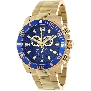 Swiss Precimax Men's Crew Pro SP13255 Gold Stainless-Steel Swiss Chronograph Watch With Blue Dial